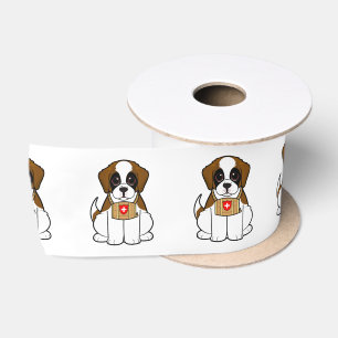 St. Bernard Puppy 3 In. Satin Ribbon