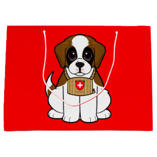 St. Bernard Puppy Large Gift Bag