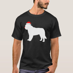 St Bernard Santa Hat Christmas T-Shirt