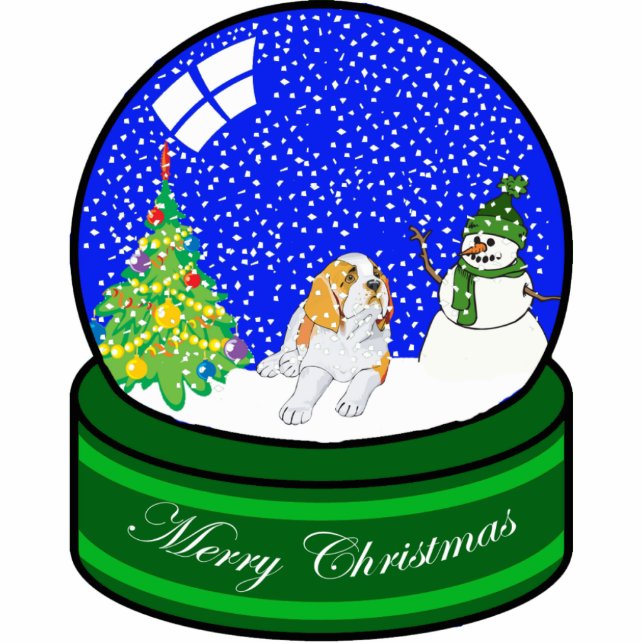 st bernard snow globe photo sculpture decoration (Front)