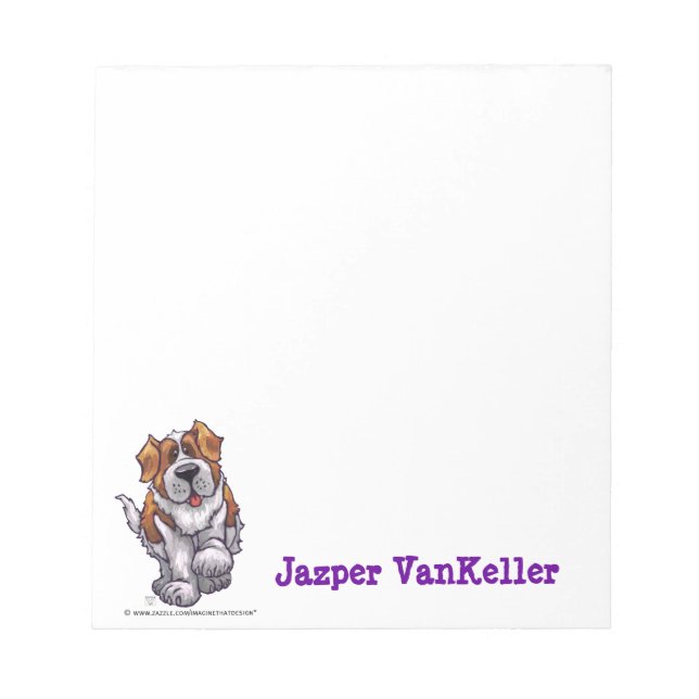 St. Bernard Stationery Notepad (Front)