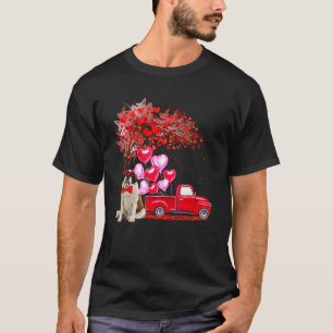 St Bernard Sunglasses Hearts Tree Pickup Truck  Co T-Shirt
