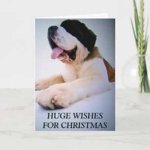 ST. BERNARD TO THE RESCUE=CHRISTMAS HOLIDAY CARD