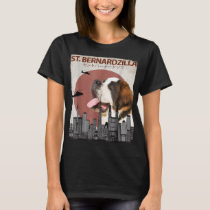 St. Bernardzilla Funny Saint Bernard Dog Lovers Su T-Shirt