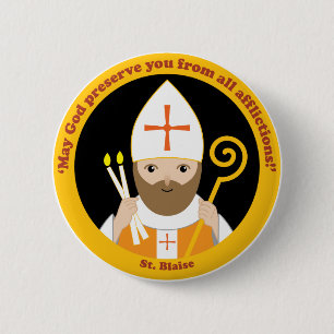 St. Blaise 6 Cm Round Badge