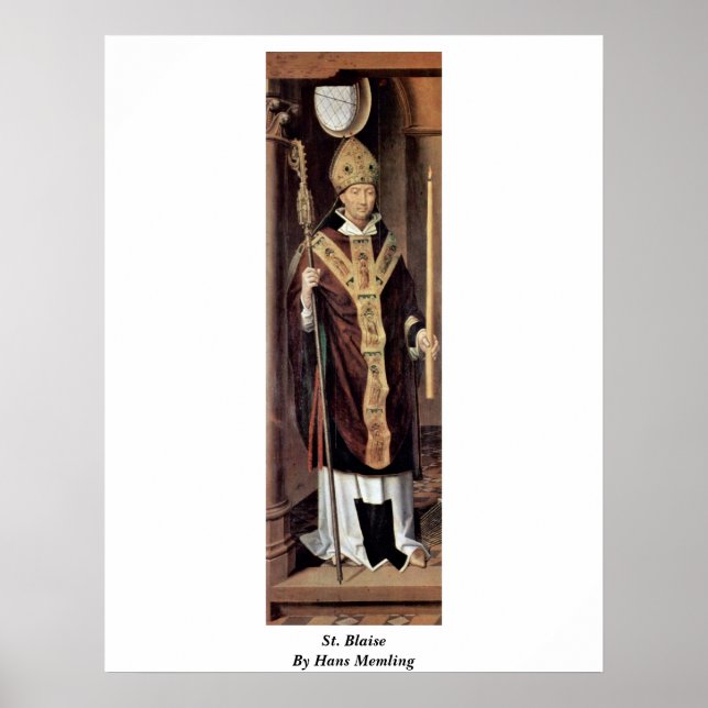 St. Blaise By Hans Memling Poster (Front)