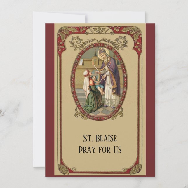 St. Blaise Catholic Patron Saint of Throat Illness (Front)