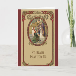 St. Blaise Catholic Saint of Throat Illnesses Note Card