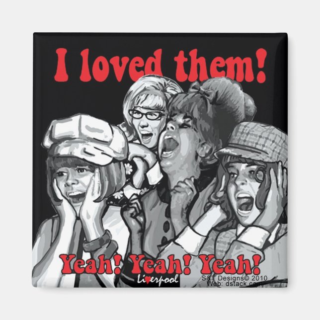 st-blk_wht_scream_love magnet (Front)