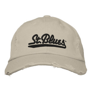 St Blues embroidered distressed cap