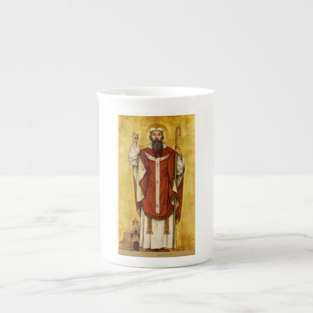St. Boniface of Mainz - Patron of Educators Bone China Mug (Front)