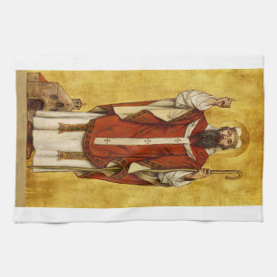 St. Boniface of Mainz - Patron of Educators Tea Towel