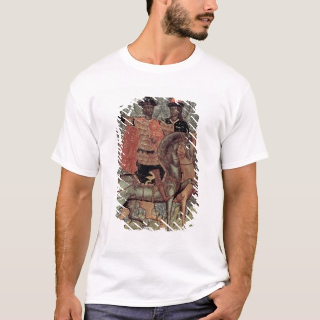 St. Boris and St. Gleb Mounted, c.1377 T-Shirt (Front)