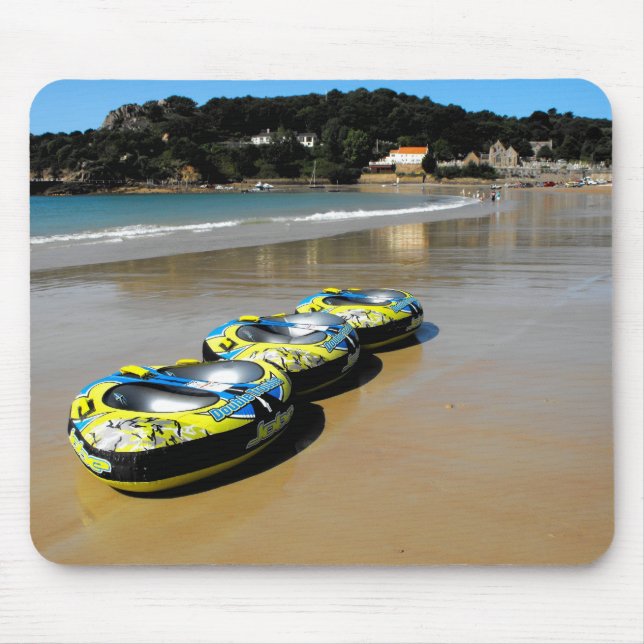 St Brelade's Bay at low tide Mouse Mat (Front)