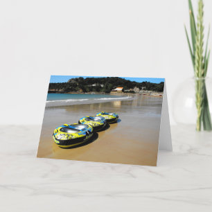 St Brelade's Beach at low tide Jersey Holiday Card