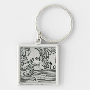 St. Brendan and the demon Key Ring