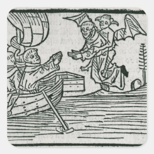 St. Brendan and the demon Square Sticker