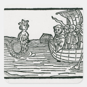 St. Brendan and the Siren Square Sticker