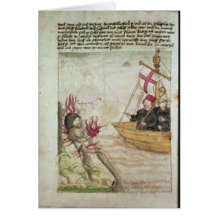 St. Brendan in his ship