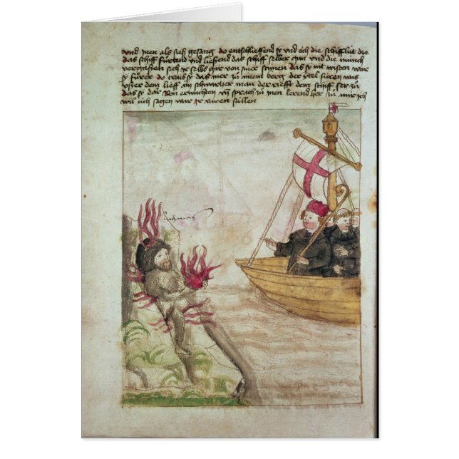 St. Brendan in his ship (Front)