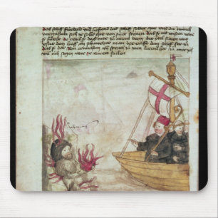 St. Brendan in his ship Mouse Mat