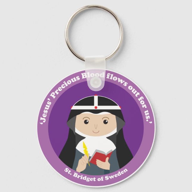 St. Bridget of Sweden Key Ring (Front)