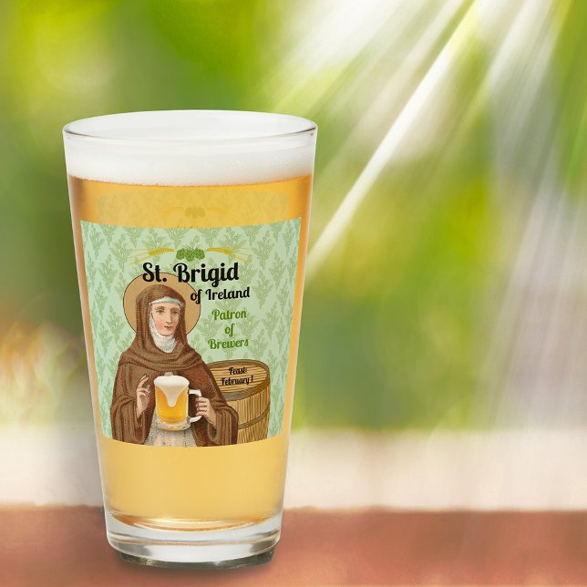 St. Brigid of Ireland and Her Barrel of Beer Glass (Creator Uploaded)