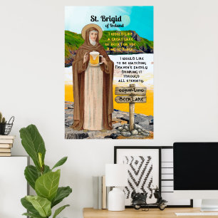 St. Brigid of Ireland and Her Lake of Beer Poster