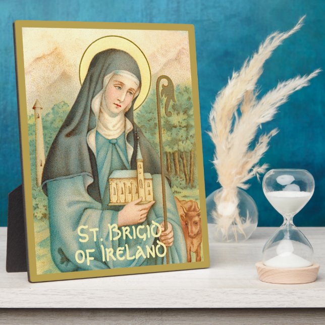 St. Brigid of Ireland (M 014) 8"x10" Plaque (Side)