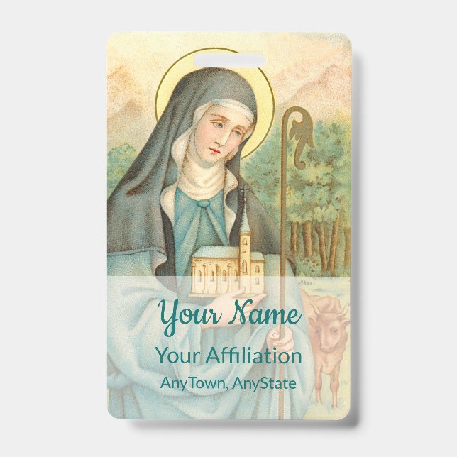 St. Brigid of Ireland (M 014) ID Badge (Front)