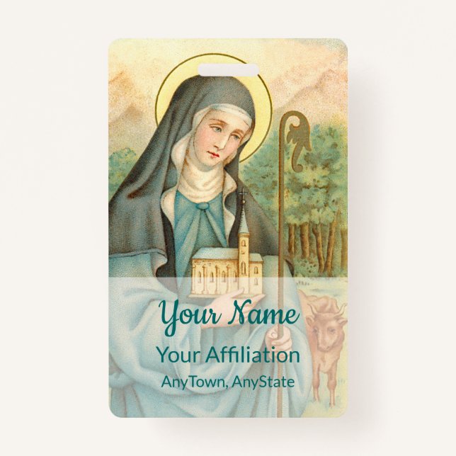 St. Brigid of Ireland (M 014) ID Badge (Front)