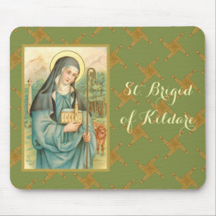 St. Brigid of Ireland (M 014) Mouse Mat