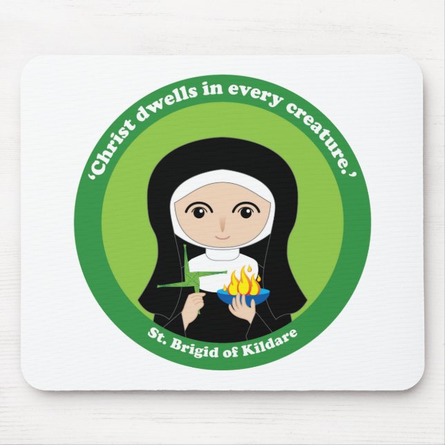 St. Brigid of Kildare Mouse Mat (Front)