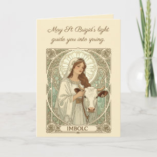 St Brigid Patroness Saint of Ireland Imbolc Card