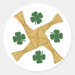 St. Brigids Cross Classic Round Sticker