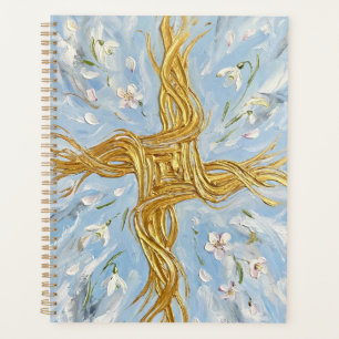 St Brigid's Cross Snowdrops Golden Imbolc Art Planner