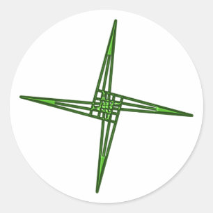 St. Brigids Kreuz Cross Ireland Eire Classic Round Sticker