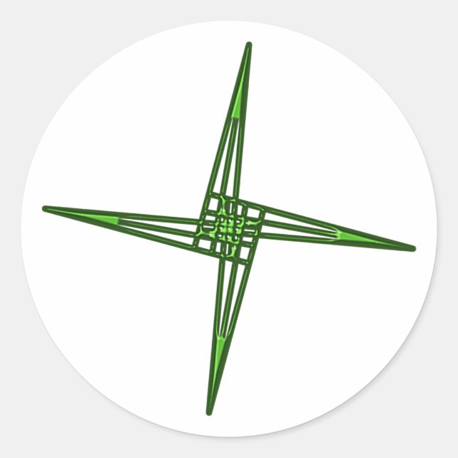 St. Brigids Kreuz Cross Ireland Eire Classic Round Sticker (Front)