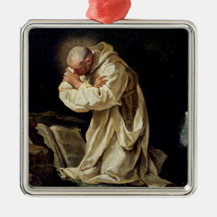 St. Bruno Praying in the Desert, 1763 Metal Tree Decoration
