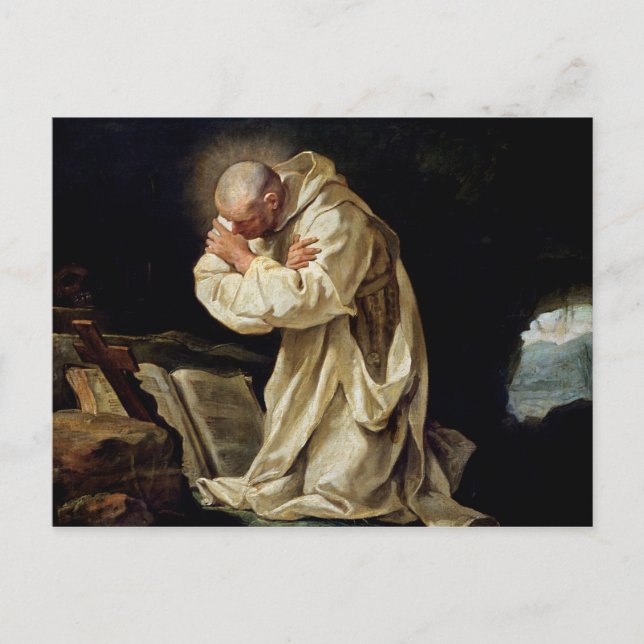 St. Bruno  Praying in the Desert, 1763 Postcard (Front)