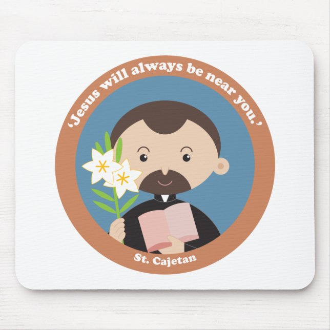 St Cajetan Mouse Mat (Front)