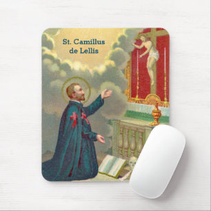 St. Camillus Praying Before a Crucifix (M 020) Mouse Mat