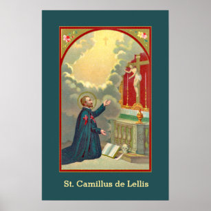 St. Camillus Praying Before a Crucifix (M 020) Poster