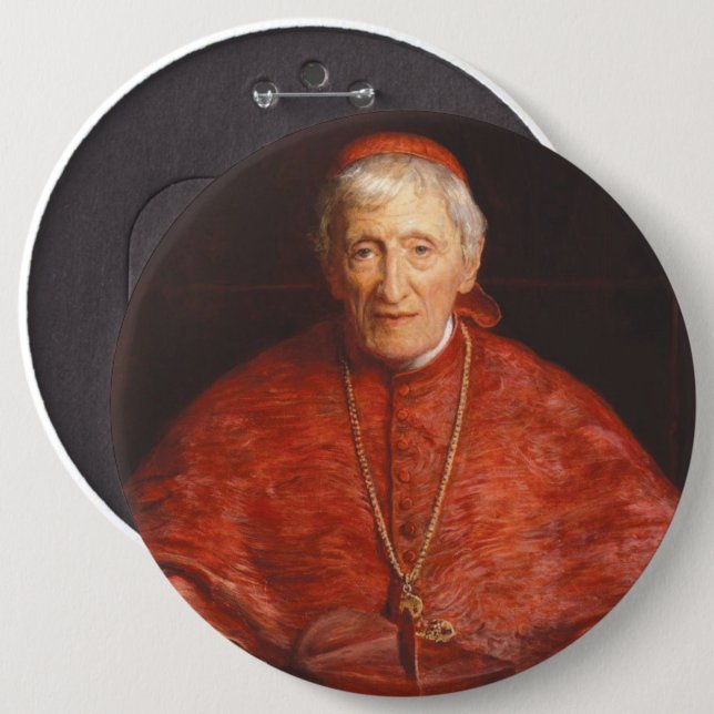 St. Cardinal John Henry Newman Catholic 6 Cm Round Badge (Front & Back)