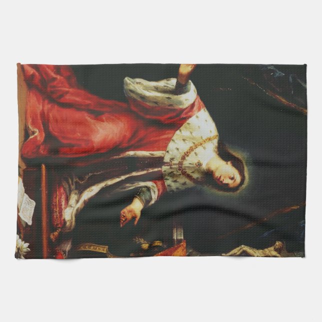 St. Casimir Jagiellon - Patron Saint of Poland Tea Towel (Horizontal)