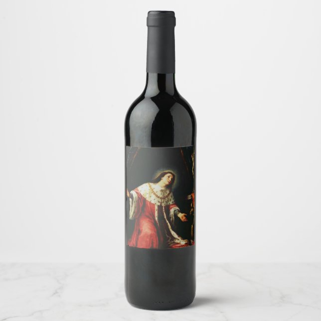 St. Casimir Jagiellon - Patron Saint of Poland Wine Label (Front)