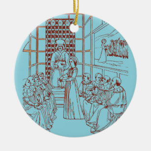 St Catherine Disputing with Scholars by Masolino Ceramic Tree Decoration