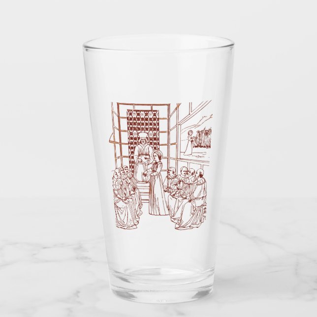 St Catherine Disputing with Scholars by Masolino Glass (Front)