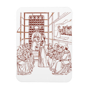 St Catherine Disputing with Scholars by Masolino Magnet