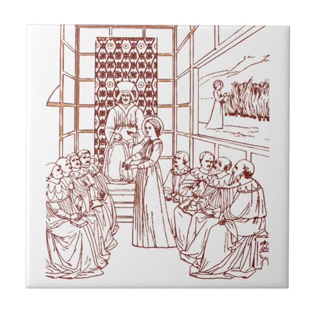 St Catherine Disputing with Scholars by Masolino Tile (Front)